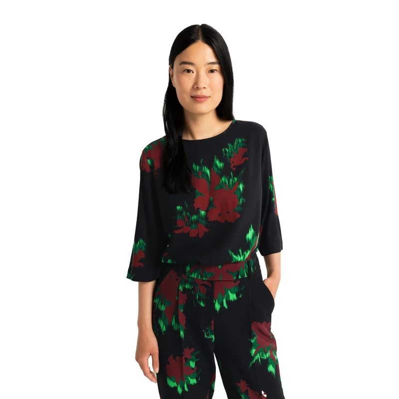 Dames Blouse CS23-14555 Claudia Strater ZWART