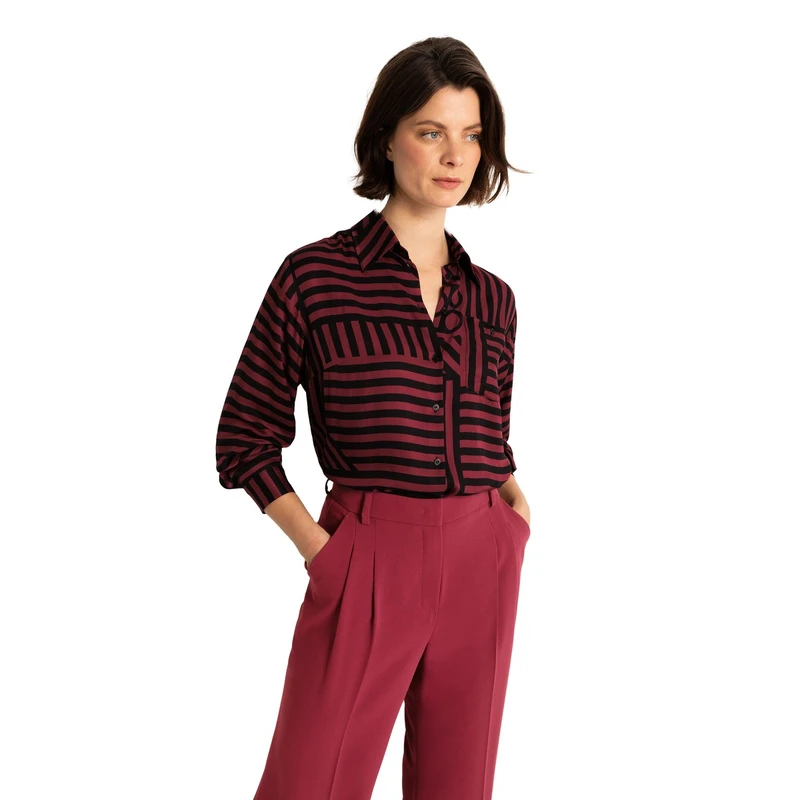 Dames Blouse CS23-14559 Claudia Strater WINE