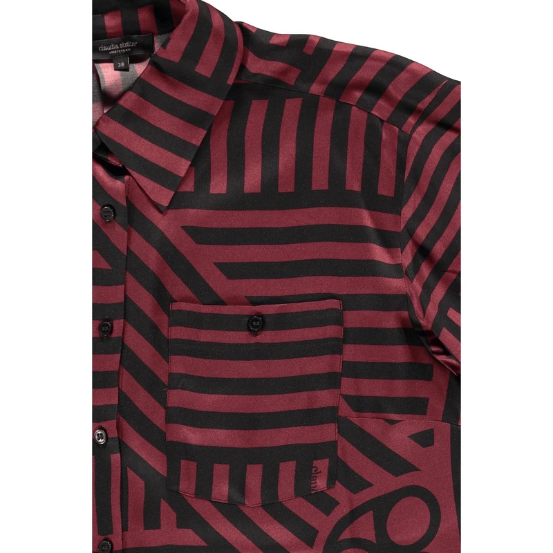 Dames Blouse CS23-14559 Claudia Strater WINE