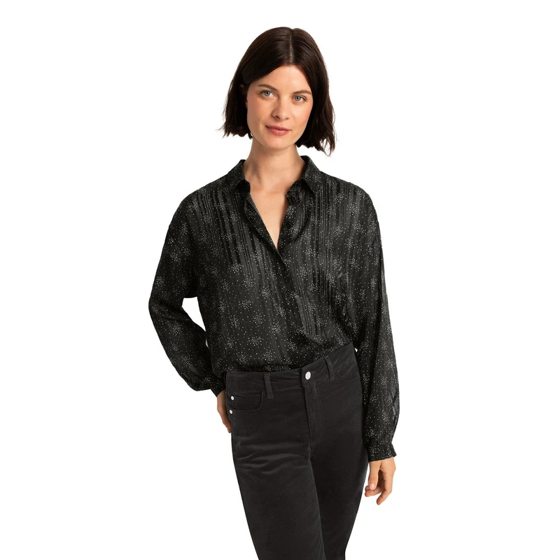 Dames Blouse CS23-14578 Claudia Strater ZWART
