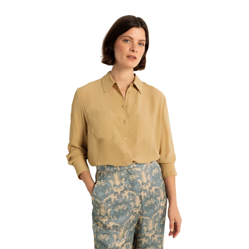 Dames Blouse CS23-14580 Claudia Strater TAUPE