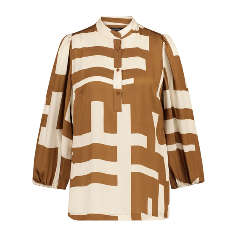Dames Blouse CS23-14587 Claudia Strater COGNAC