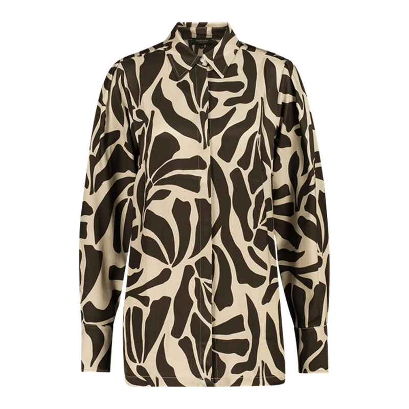 Dames Blouse CS23-14596 Claudia Strater DONKER BRUIN
