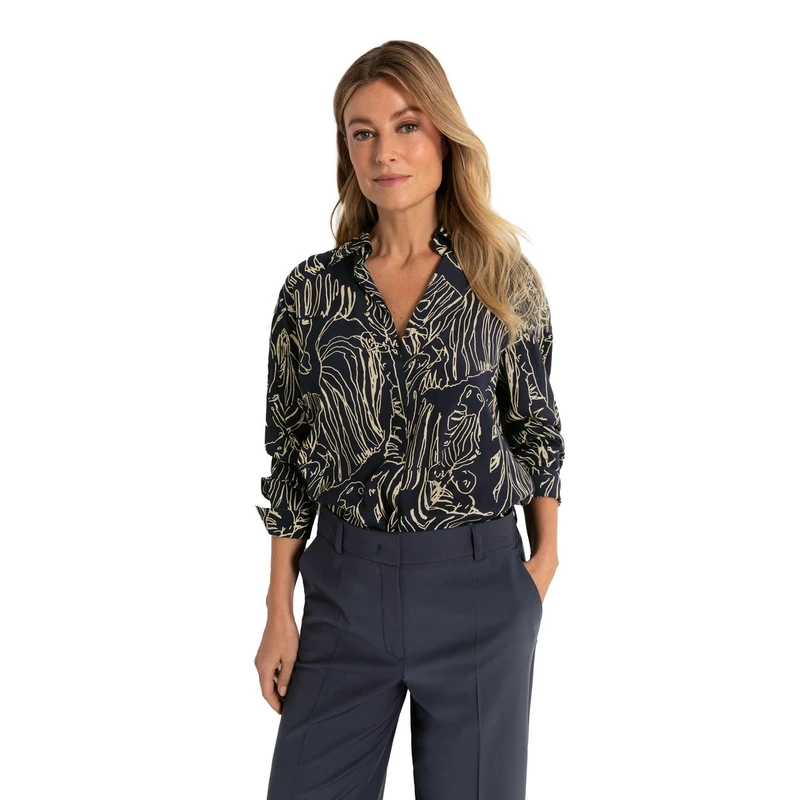 Dames Blouse CS24-14504 Claudia Strater NAVY