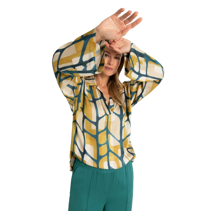 Dames Blouse CS24-14510 Claudia Strater PETROL
