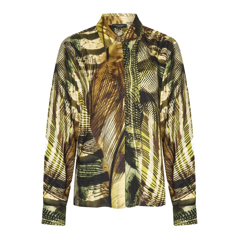 Dames Blouse CS25-14509 Claudia Strater KHAKIGROEN