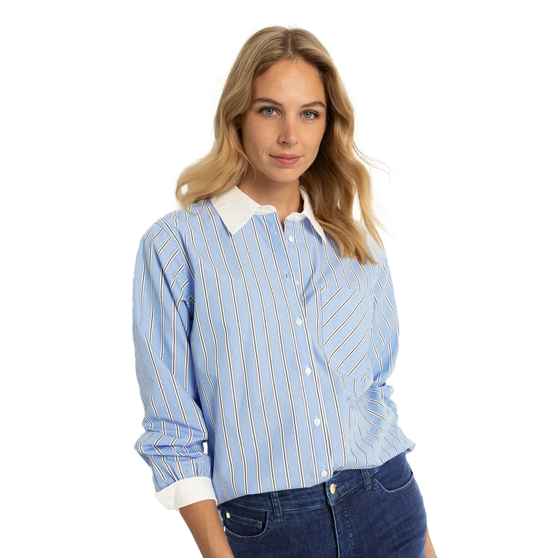 Dames Blouse CS25-14511 Claudia by Claudia Strater BLEU