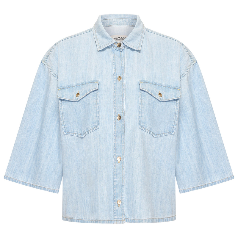 Dames Blouse CS25-14513 Claudia by Claudia Strater MID BLUE DENIM