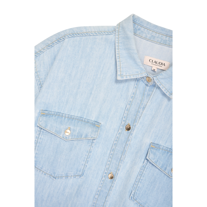 Dames Blouse CS25-14513 Claudia by Claudia Strater MID BLUE DENIM