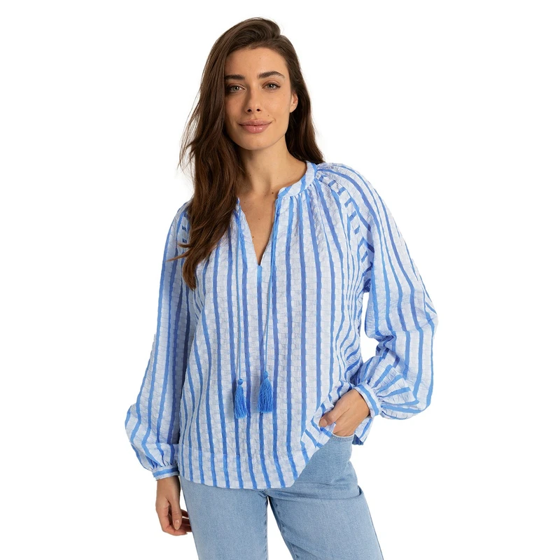 Dames Blouse CS25-14516 Claudia by Claudia Strater BLEU