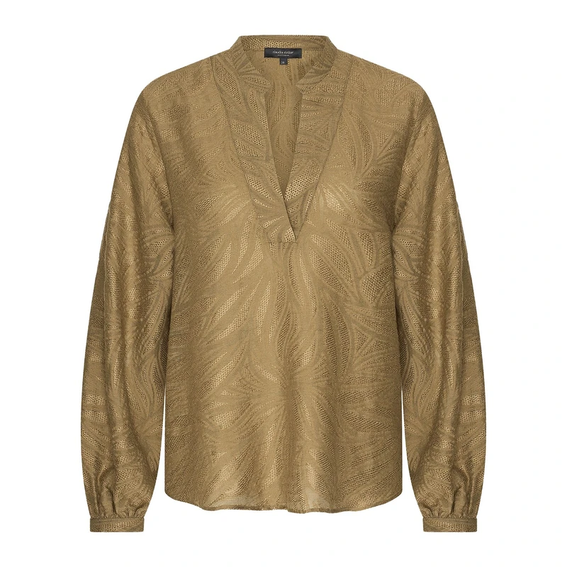 Dames Blouse CS25-14520 Claudia Strater KHAKIGROEN