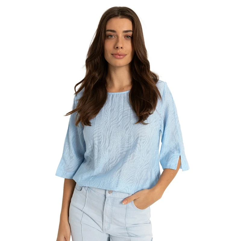 Dames Blouse CS25-14526 Claudia Strater BLEU