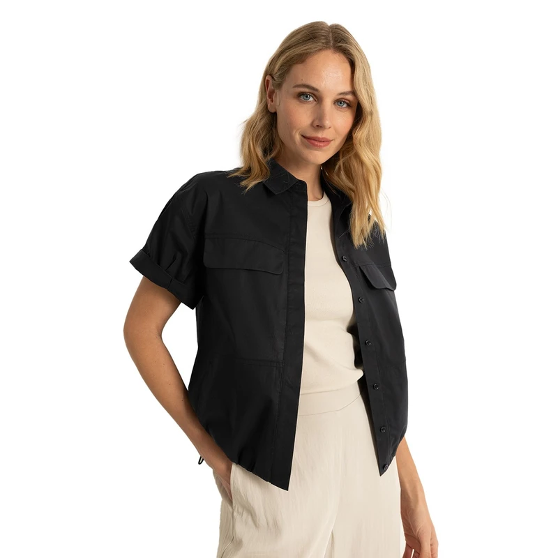 Dames Blouse CS25-14529 Claudia by Claudia Strater ZWART