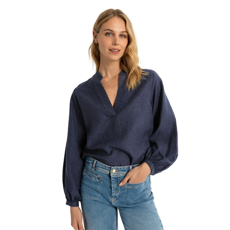 Dames Blouse CS25-14541 Claudia Strater NAVY