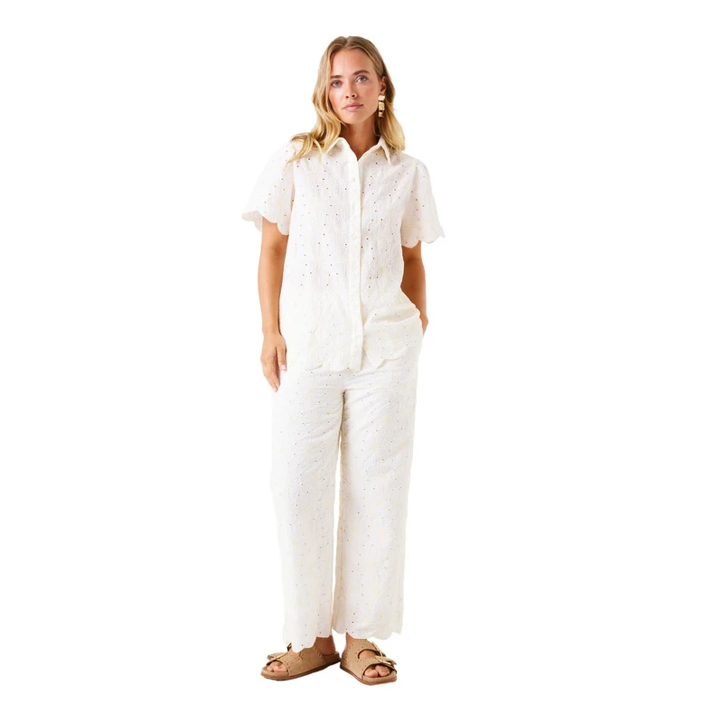 Dames Blouse E50231 Garcia OFF-WHITE