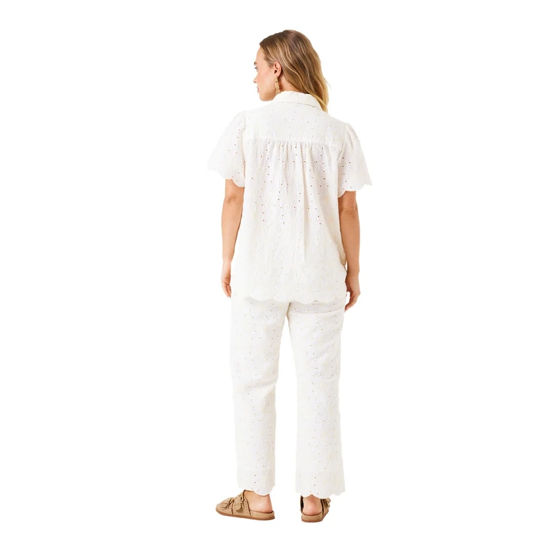 Dames Blouse E50231 Garcia OFF-WHITE