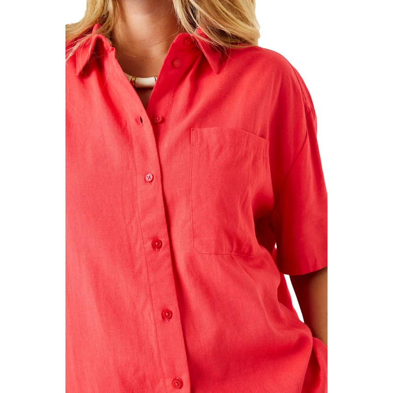 Dames Blouse E50236 Garcia ROOD