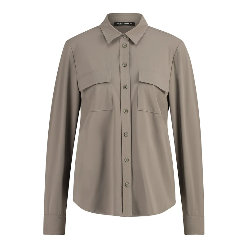 Dames Blouse EX13-25018 Expresso TAUPE