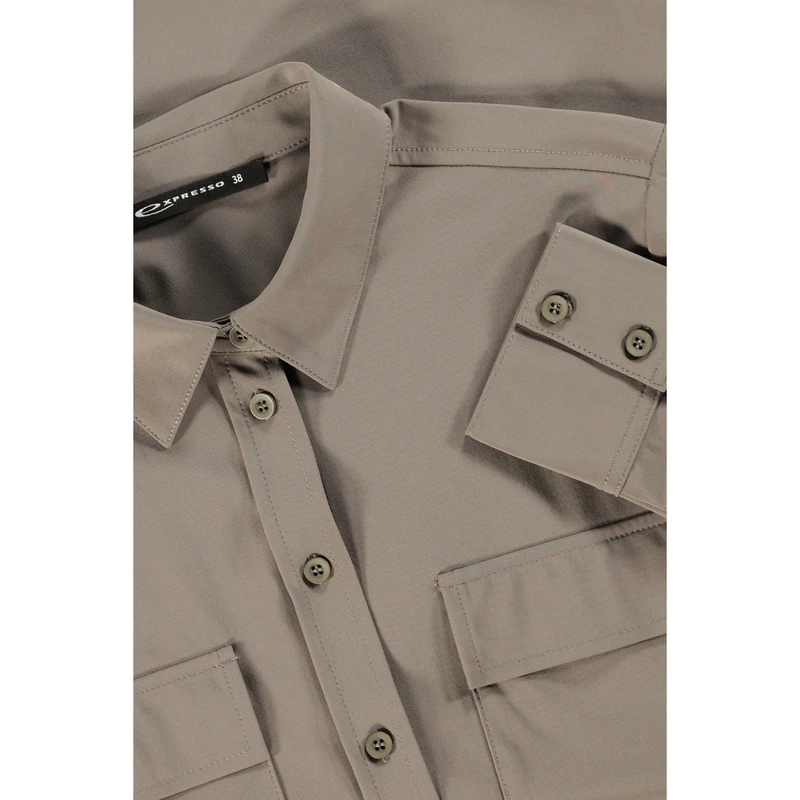 Dames Blouse EX13-25018 Expresso TAUPE