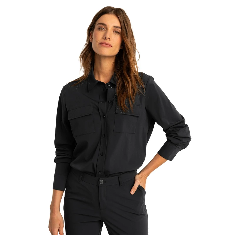 Dames Blouse EX13-25018 Expresso ZWART