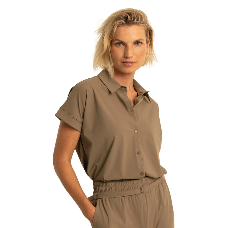 Dames Blouse EX13-25285 Expresso MIDDEN BRUIN