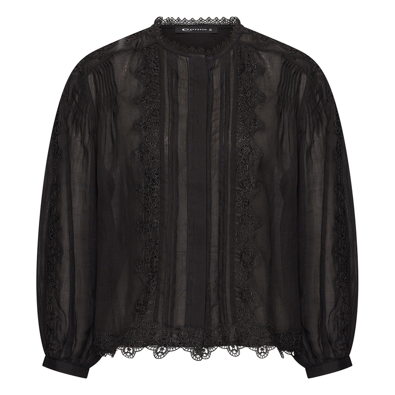 Dames Blouse EX14-25183 Expresso ZWART