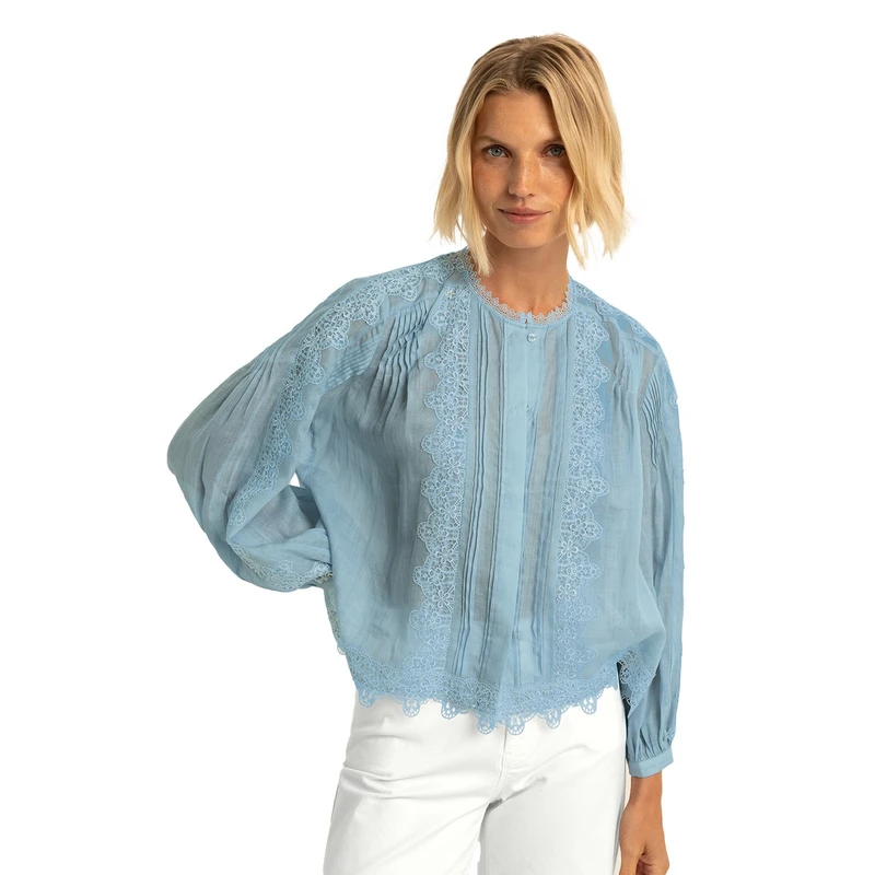 Dames Blouse EX14-25183 Expresso BLEU