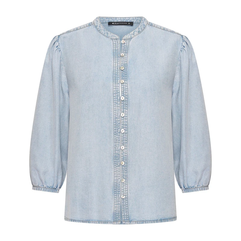 Dames Blouse EX14-25205 Expresso LIGHT BLUE DENIM