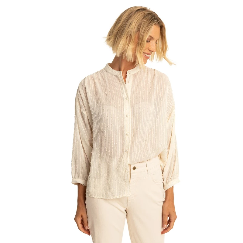 Dames Blouse EX14-25259 Expresso OFF-WHITE
