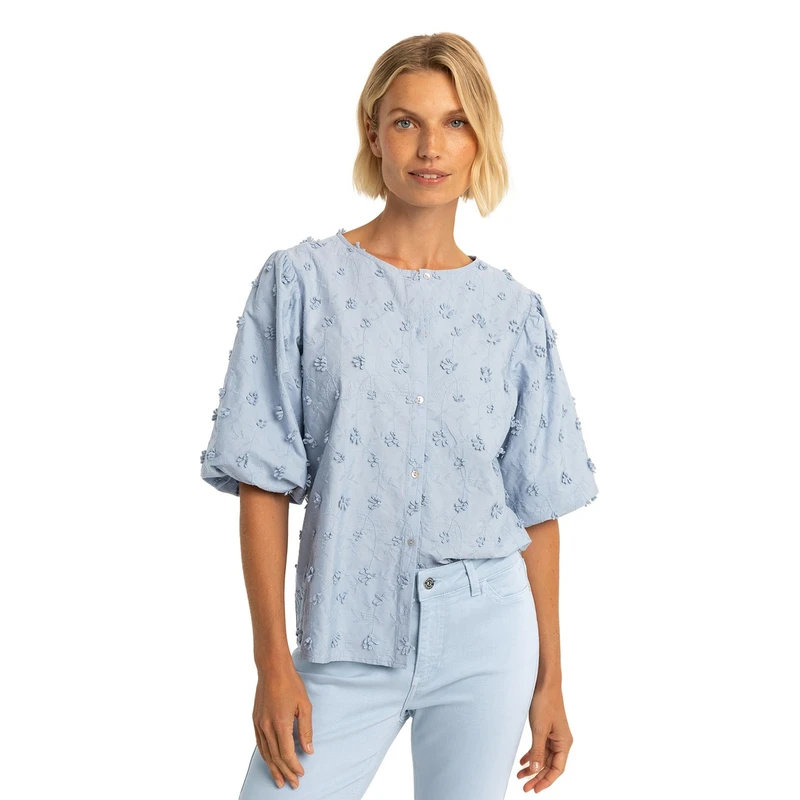 Dames Blouse EX14-25290 Expresso BLEU