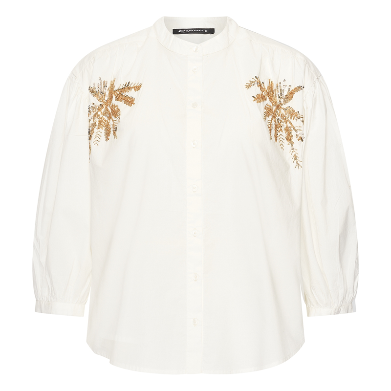 Dames Blouse EX14-25291 Expresso Wit
