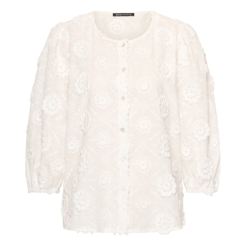 Dames Blouse EX14-25337 Expresso Wit