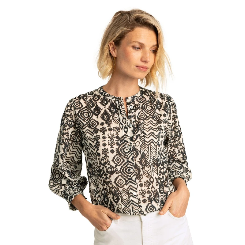 Dames Blouse EX14-25357 Expresso MIDDEN BRUIN