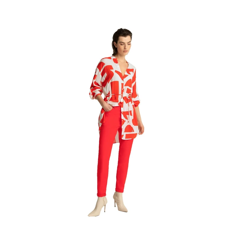 Dames Blouse EX23-14023 Expresso ROOD