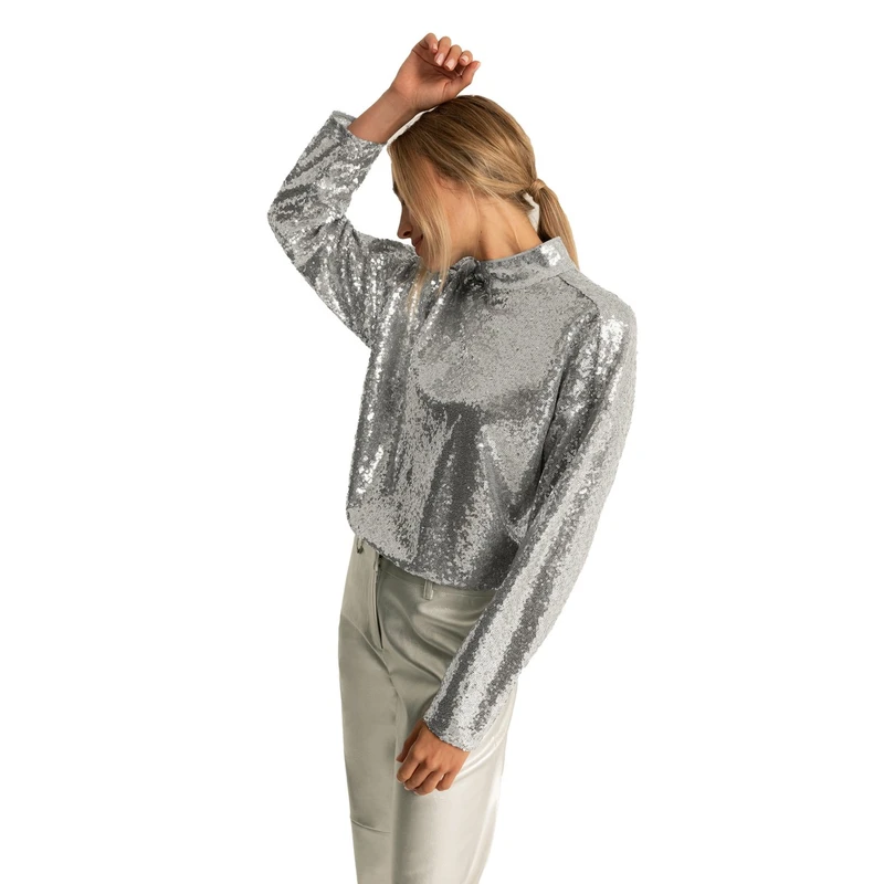 Dames Blouse EX23-14110 Expresso ZILVER