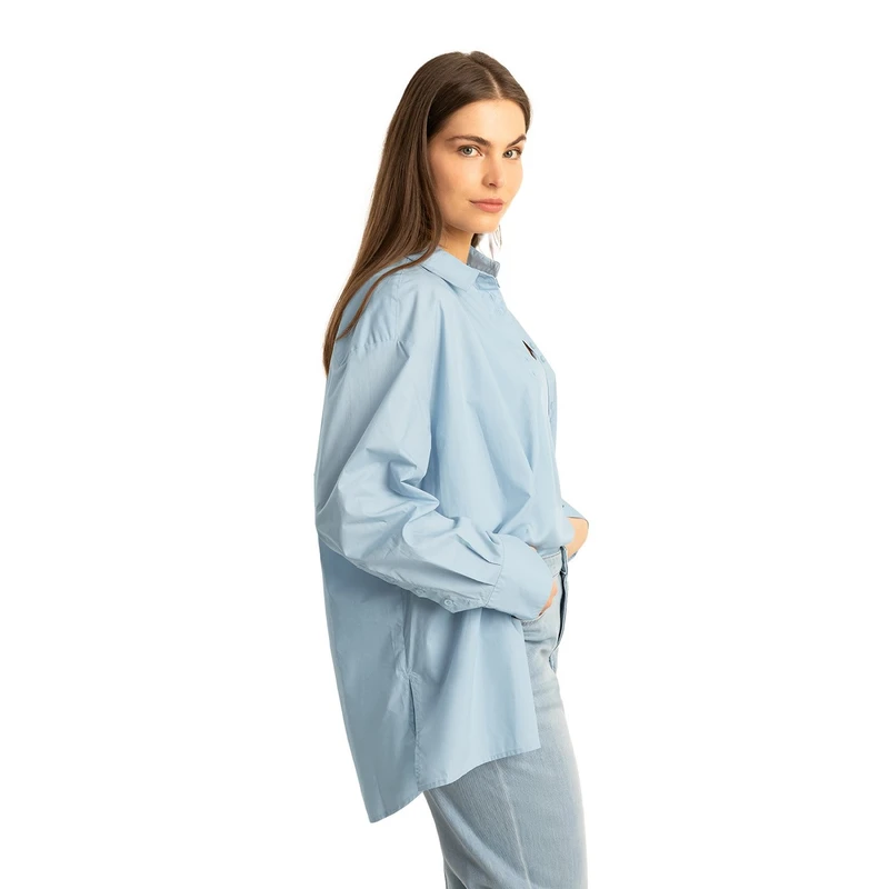 Dames Blouse EX24-14001 Expresso BLEU