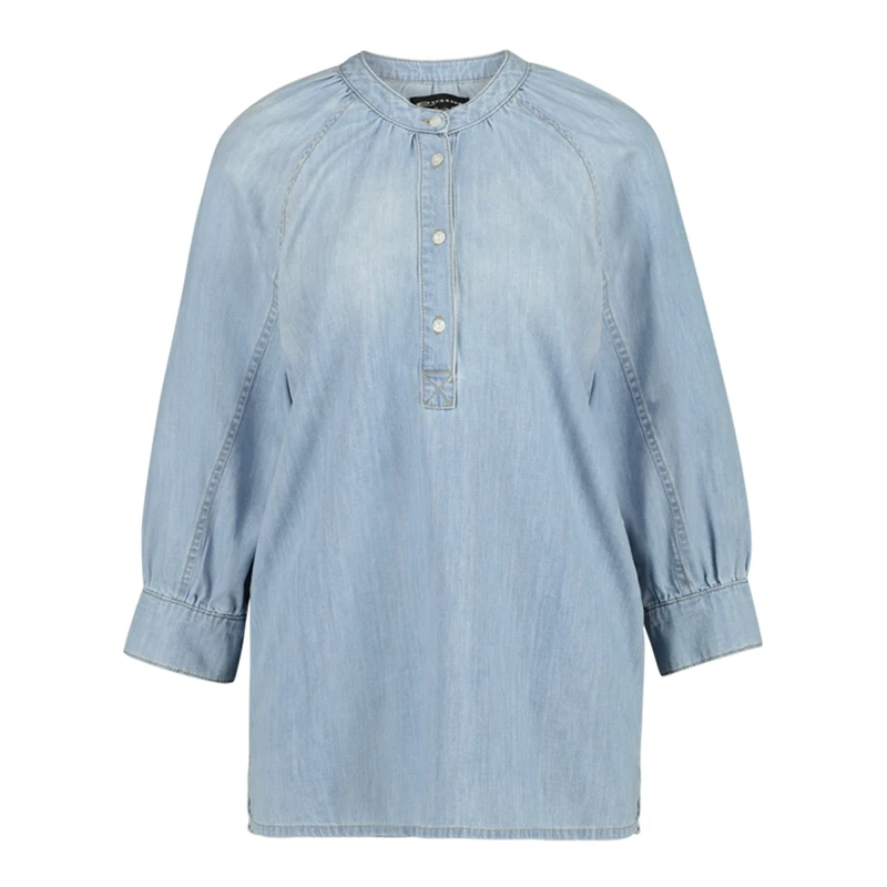 Dames Blouse EX24-14010 Expresso LIGHT BLUE DENIM