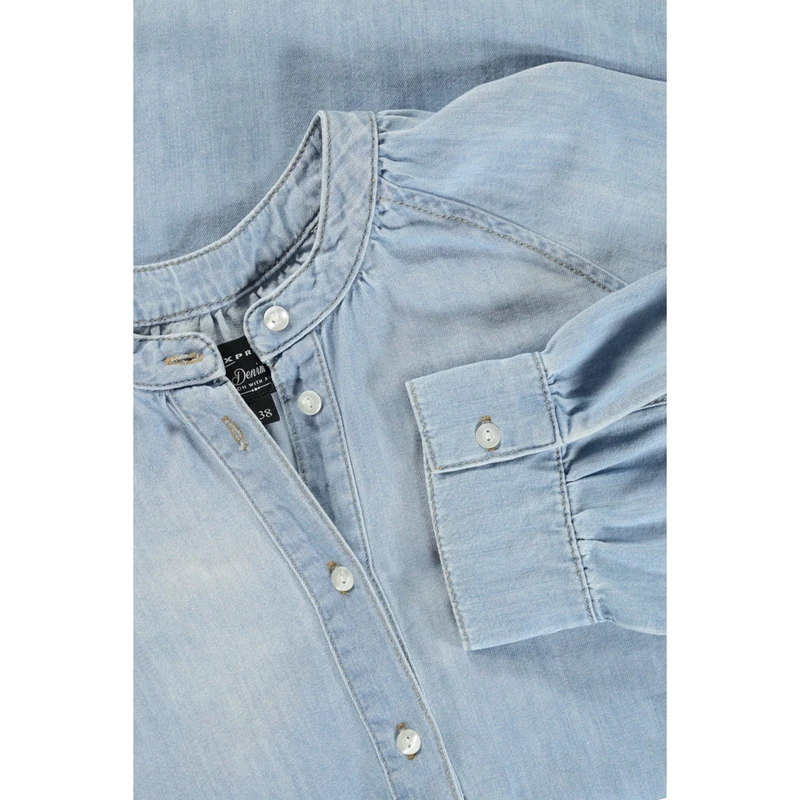 Dames Blouse EX24-14010 Expresso LIGHT BLUE DENIM