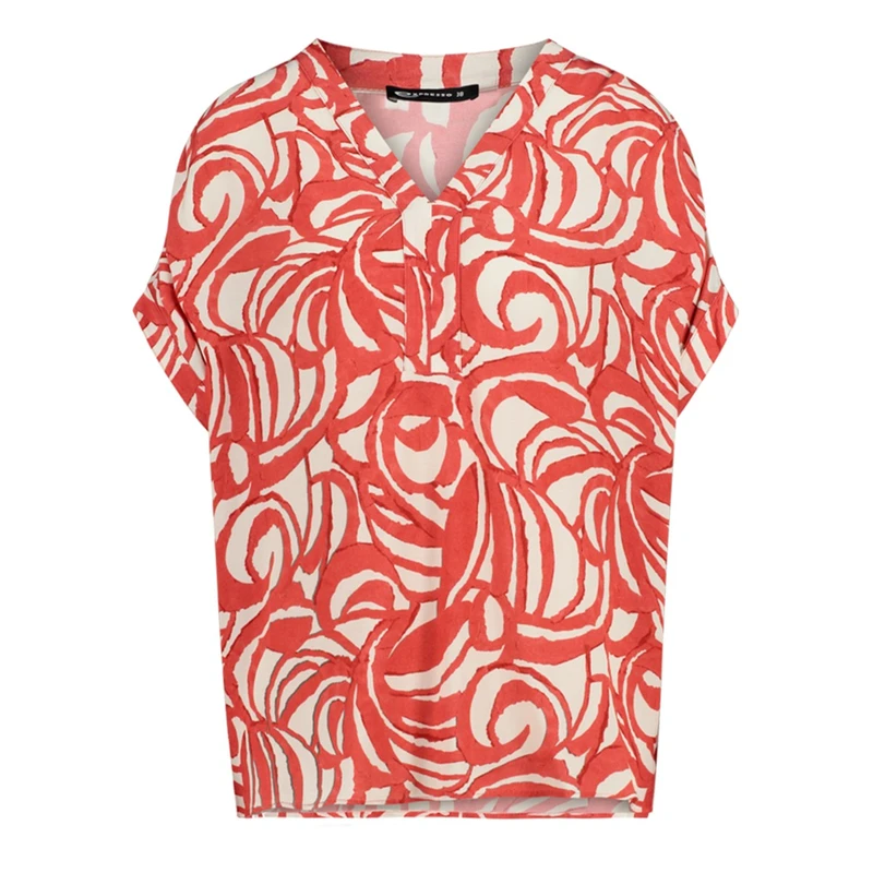 Dames Blouse EX24-14027 Expresso ROOD