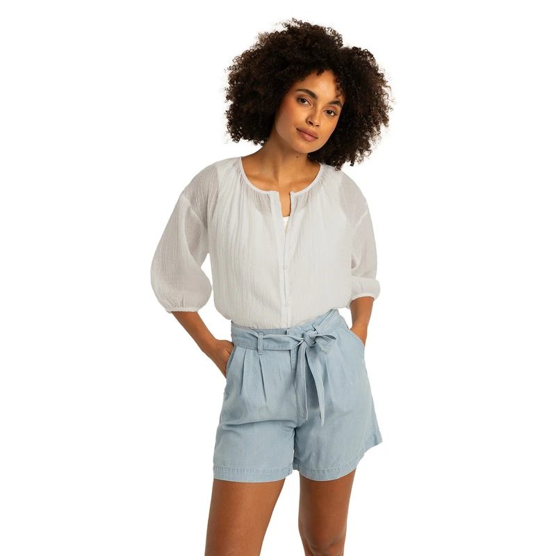 Dames Blouse EX24-14054 Expresso Wit