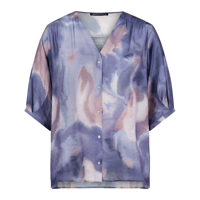 Dames Blouse EX24-14056 Expresso BLEU