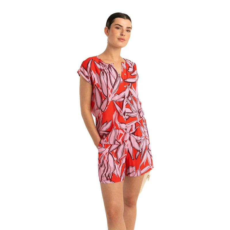 Dames Blouse EX24-14087 Expresso ROOD