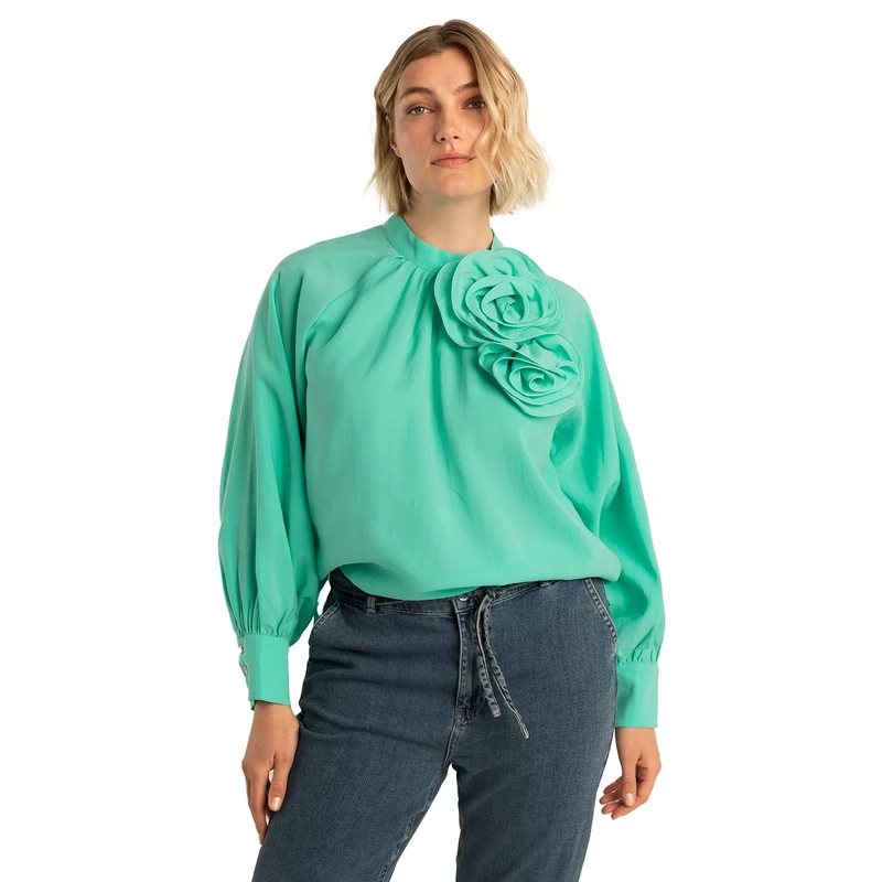 Dames Blouse EX25-14010 Expresso AQUA