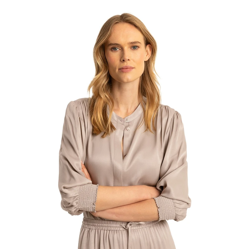 Dames Blouse EX25-14011 Expresso TAUPE