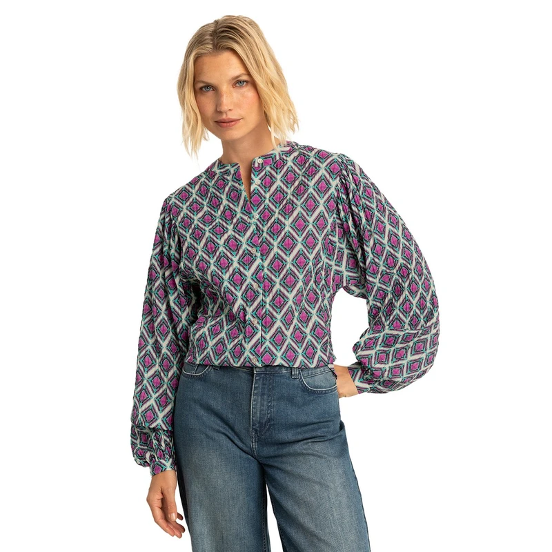 Dames Blouse EX25-14013 Expresso AQUA