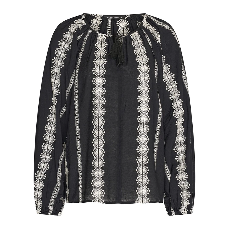 Dames Blouse EX25-14022 Expresso ZWART