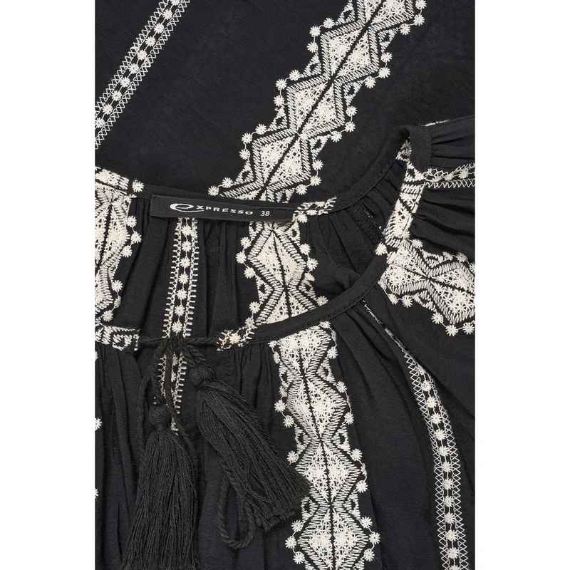 Dames Blouse EX25-14022 Expresso ZWART