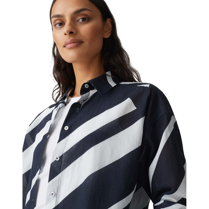 Dames Blouse Fenlo stripe Opus KOBALT
