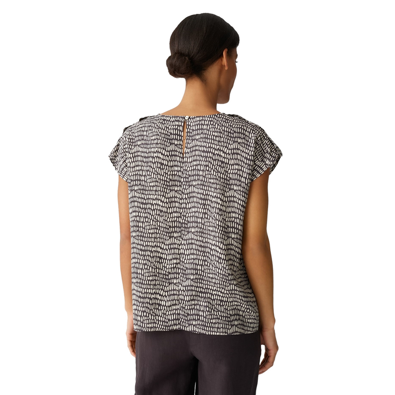 Dames Blouse Ferena splash Opus MIDDEN BRUIN