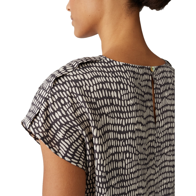 Dames Blouse Ferena splash Opus MIDDEN BRUIN